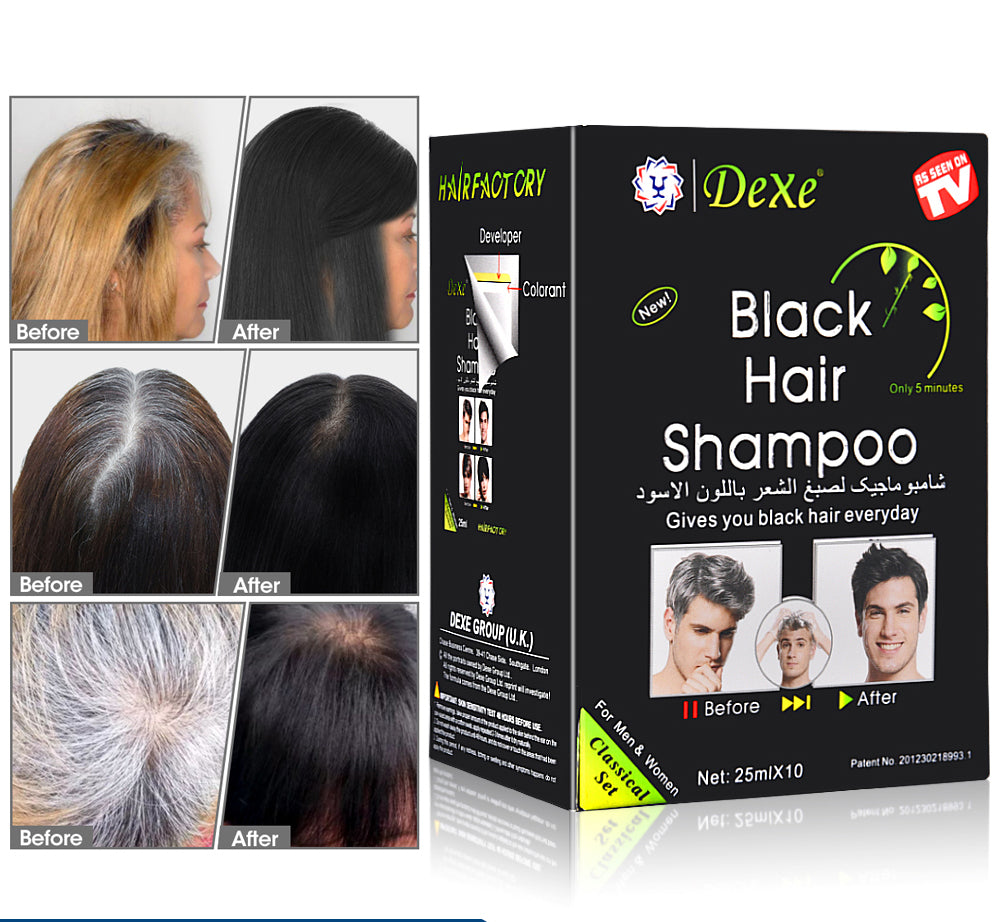 shampoo tinte cubre canas negro