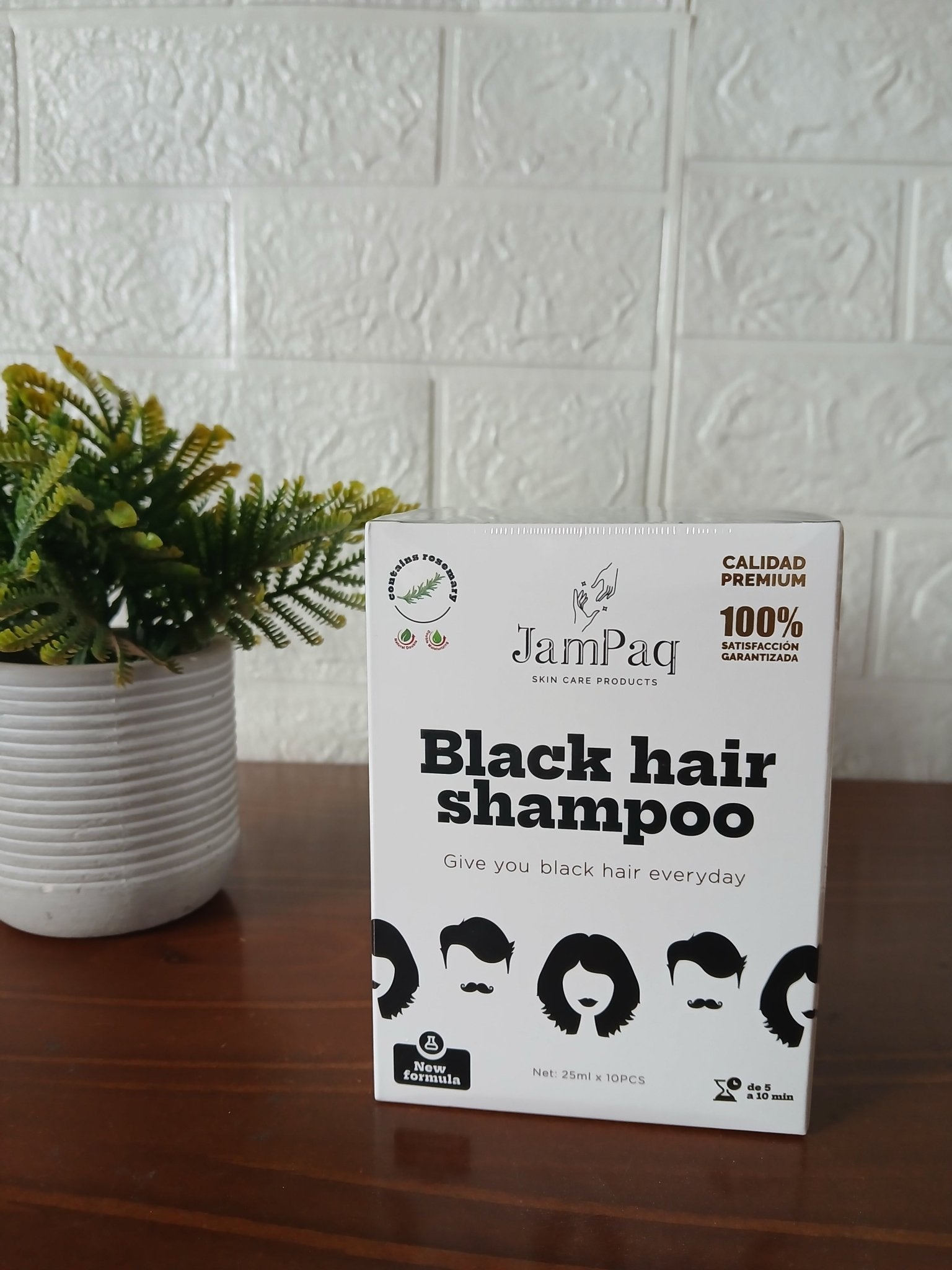 Shampo original negro caja de 10 cojines Jampaq - Perú Innovat